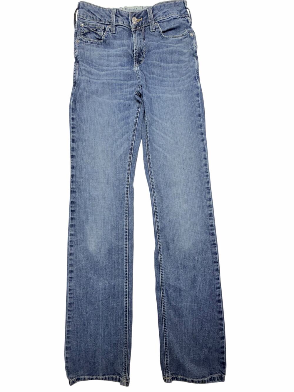 Ariat REAL Womens Jeans 28L Bootcut Light Wash Western Denim